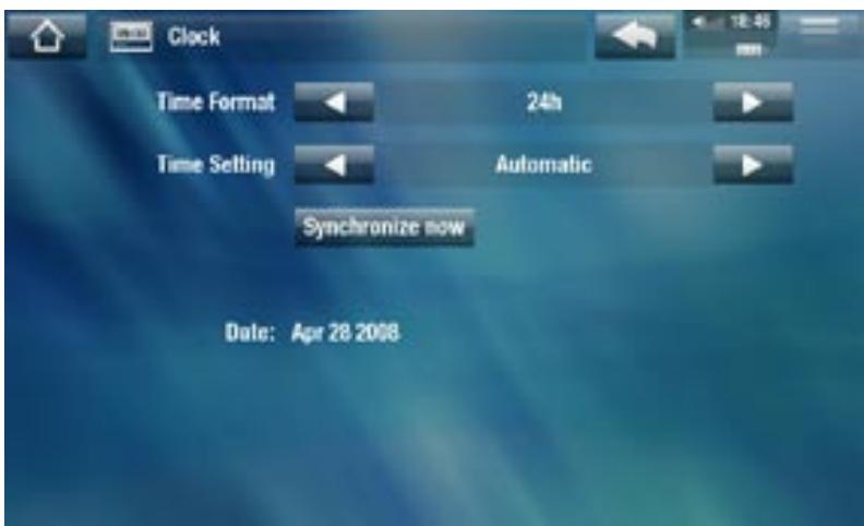 ARCHOS 3G+ DE SFR - PARAMÈTRES CLOCK [DATE ET HEURE] - 1