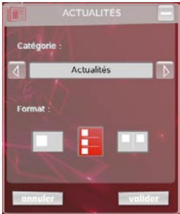ARCHOS 3G+ DE SFR - PARAMÉTRAGE DES WIDGETS - 1