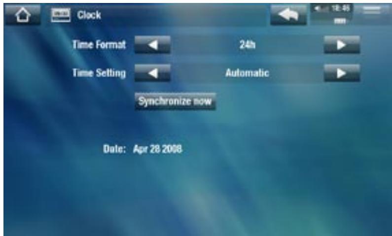 ARCHOS 5 - PARAMÉTRES CLOCK [HORLOGE] - 1