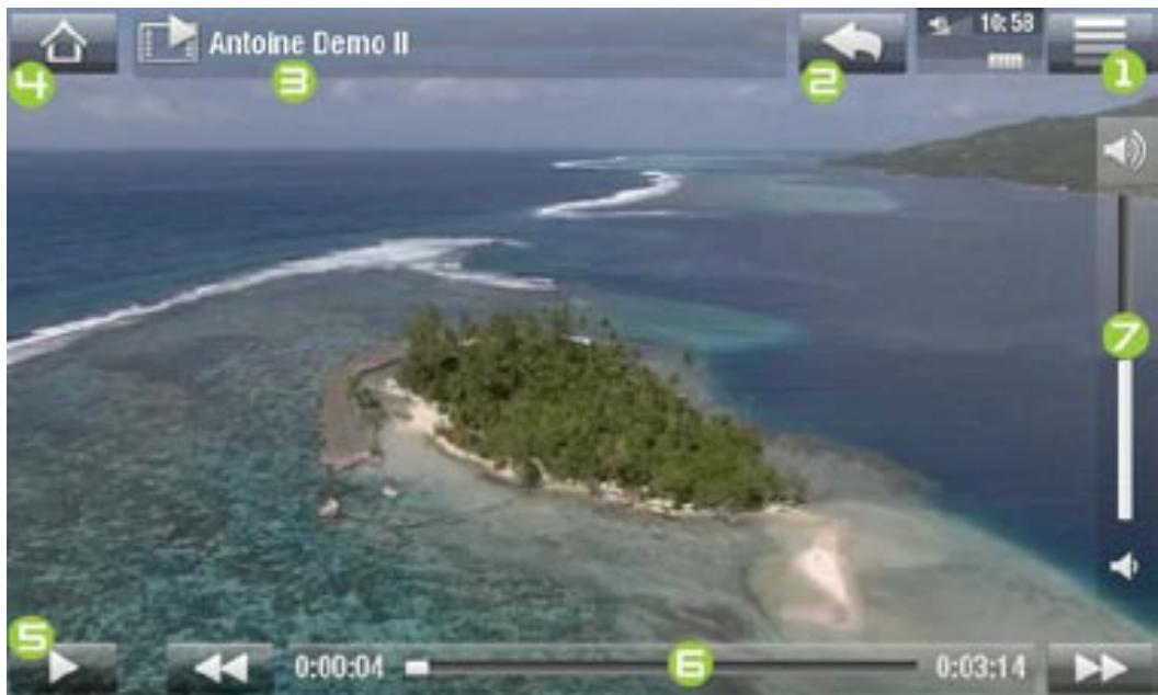 ARCHOS 5 - ÉCRAN DE LECTURE VIDÉO - 1