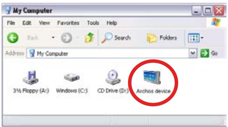 ARCHOS 5 - Connexion de L'ARCHOS à UN ORDINATEUR - 2