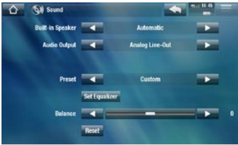 ARCHOS 5 - PARAMÉTRES SOUND [SON] - 1
