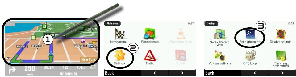 ARCHOS 605 GPS - DAY/NIGHTCOLORMODES - 1