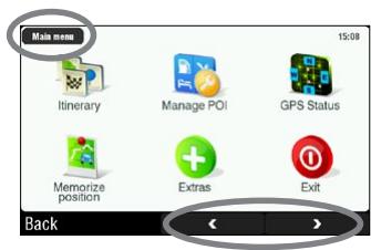 ARCHOS 605 GPS - MENU PRINCIPAL - 4