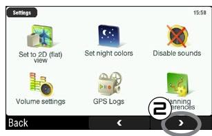 ARCHOS 605 GPS - TOLL CHARGE SETTINGS - 2