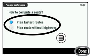 ARCHOS 605 GPS - PREFERECIAS DE RUTA - 3
