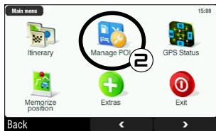 ARCHOS 605 GPS - CREATING A FAVORITE - 2