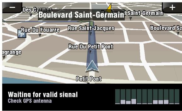 ARCHOS 605 GPS - LA PANTALLA DE NAVEGACION PRINCIPAL - 1