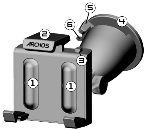 ARCHOS 605 GPS - 1.5.DESCRIPTION OF THE IN-CAR HOLDER - 1