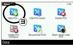 ARCHOS 605 GPS - ERSTELLEN EINES FAVORITENEINTRAGS - 3