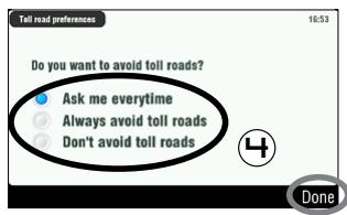 ARCHOS 605 GPS - EINSTELLUNGEN MAUTSTRASSEN - 4