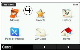 ARCHOS 605 GPS - CREATING A FAVORITE - 4