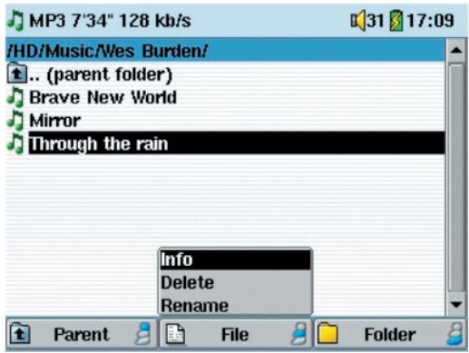 ARCHOS AV300 - Naviguer dans la structure de répertoires - 5