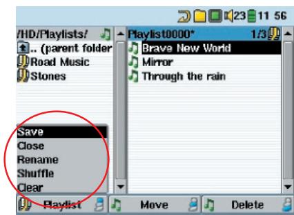 ARCHOS AV300 - Sauvegarder une liste de lecture - 1