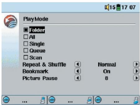 ARCHOS AV300 - Changer le mode de lecture - 5