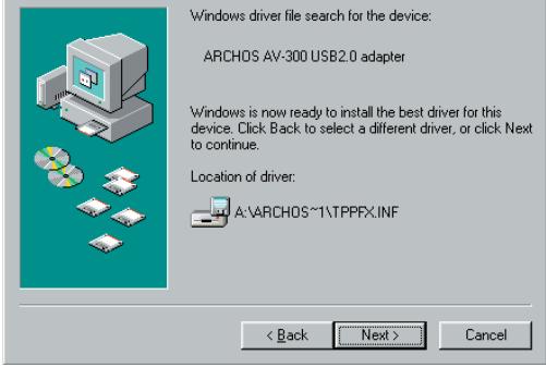 ARCHOS AV300 - Windows® 98SE - 4