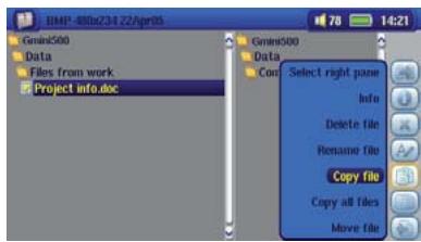 ARCHOS GMINI 500 - Copier et transférer des fichiers ou des répertoires - 4