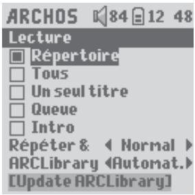 ARCHOS GMINI XS 202 - Modifier les paramètres de lecture - 3