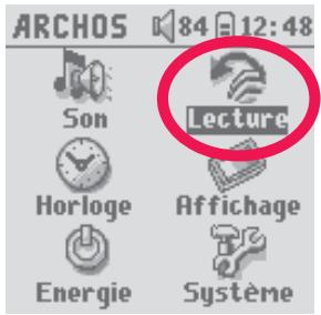 ARCHOS GMINI XS 202 - Modifier les paramètres de lecture - 1