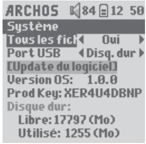 ARCHOS GMINI XS 202S - Modifier les paramètres du système - 3