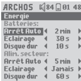 ARCHOS GMINI XS 202S - Modifier les paramètres d'énergie - 3