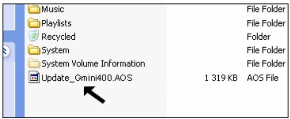 ARCHOS GMINI XS200 - Copier dans la racine du Gmini etmettre a jour - 1