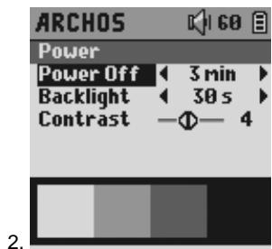 ARCHOS GMINI XS200 - Changer les paramètres d'alimentation - 2