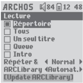 ARCHOS GMINI XS202 - Modifier les paramètres de lecture - 3