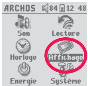 ARCHOS GMINI XS202 - Modifier les paramètres d'affichage - 1