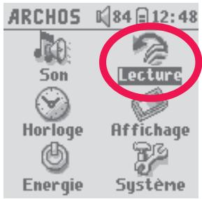 ARCHOS GMINI XS202 - Modifier les paramètres de lecture - 1