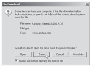 ARCHOS GMINI XS202S - Télécharger le fichier Update\_GminiXS202.AOS - 1