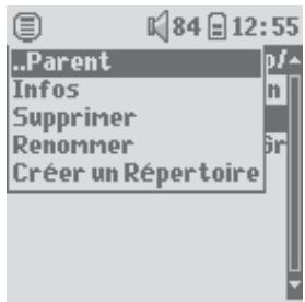 ARCHOS GMINI XS202S - Menu contextuel d'un fichier - 1