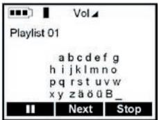 ARCHOS JUKEBOX RECORDER VERSION 2 - Nommer une liste de lecture : - 1