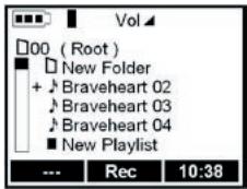 ARCHOS JUKEBOX RECORDER VERSION 2 - Jouer une liste de lecture : - 1