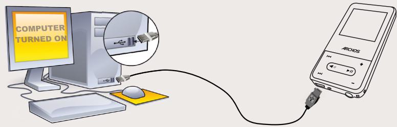 ARCHOS 1 VISION - CHARGER ET CONNECTER À VOTRE ORDINATEUR - 1