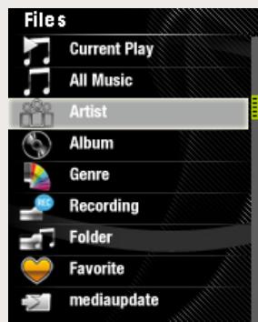 ARCHOS 1 VISION - SELECTIONNER VOTRE MUSIQUE - 1