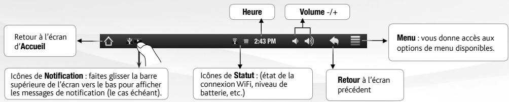ARCHOS 7 HOME TABLET - L'INTERFACE DE L'ARCHOS - 2