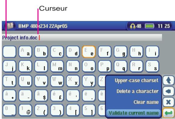 ARCHOS AV 500 - Utiliser le clavier virtuel - 1