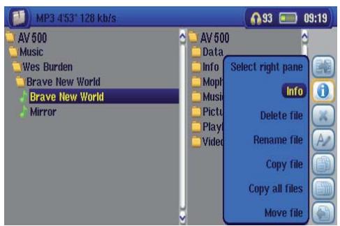 ARCHOS AV 500 - Manipulation des fichiers et repertoires - 2