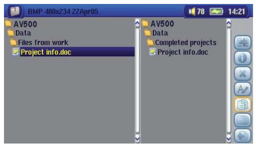 ARCHOS AV 500 - Copier et transférer des fichiers ou des repertoires - 5