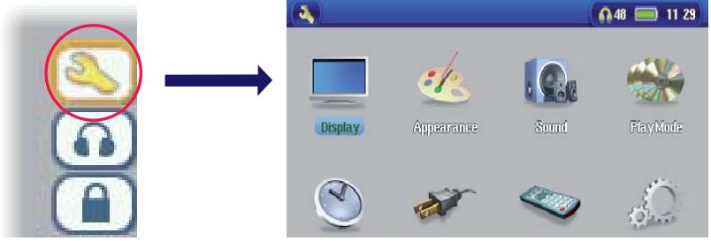ARCHOS AV 500 - Régliages - 1