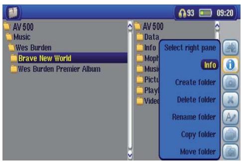 ARCHOS AV 500 - Manipulation des fichiers et repertoires - 1