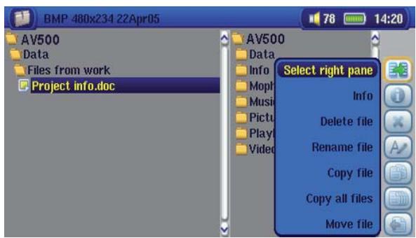 ARCHOS AV 500 - Copier et transférer des fichiers ou des repertoires - 2