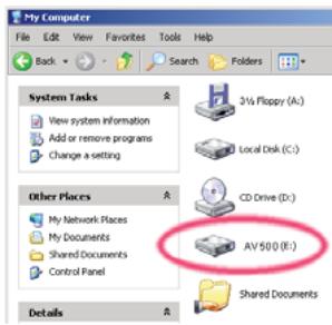 ARCHOS AV 500 - Windows® ME et 2000 - 1