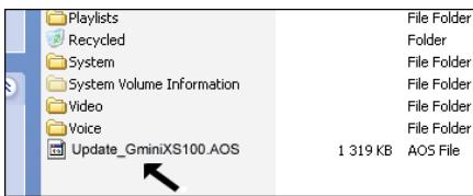 ARCHOS XS202 - Copier dans la racine du Gmini™ et mettre à jour - 1