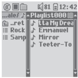ARCHOS XS202 - Ecouter une liste musicale - 2