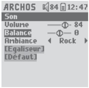 ARCHOS XS202 - Modifier les paramètres audio - 3