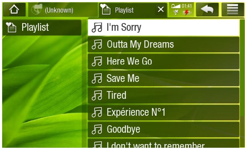 ARCHOS 5 INTERNET TABLET - ÉCOUTER UNE PLAYLIST - 1