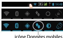 3G 14:46 icône Données mobiles