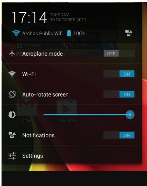 ARCHOS 101 HELIUM - The Android™ Interface - 1